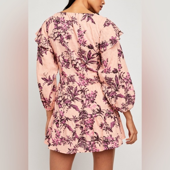 Free People Sunbaked Swing Dress in Peach Combo - Picture 3 of 8